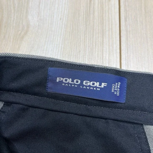 Ralph Lauren Polo Golf Herringbone Silk Cotton Pants Gray Men's Size 34x30 VTG